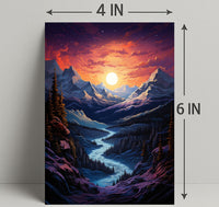 Majestic Mountain Sunset Poster