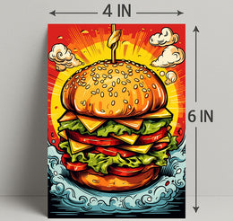 Towering Burger Delight Poster PosterGoat