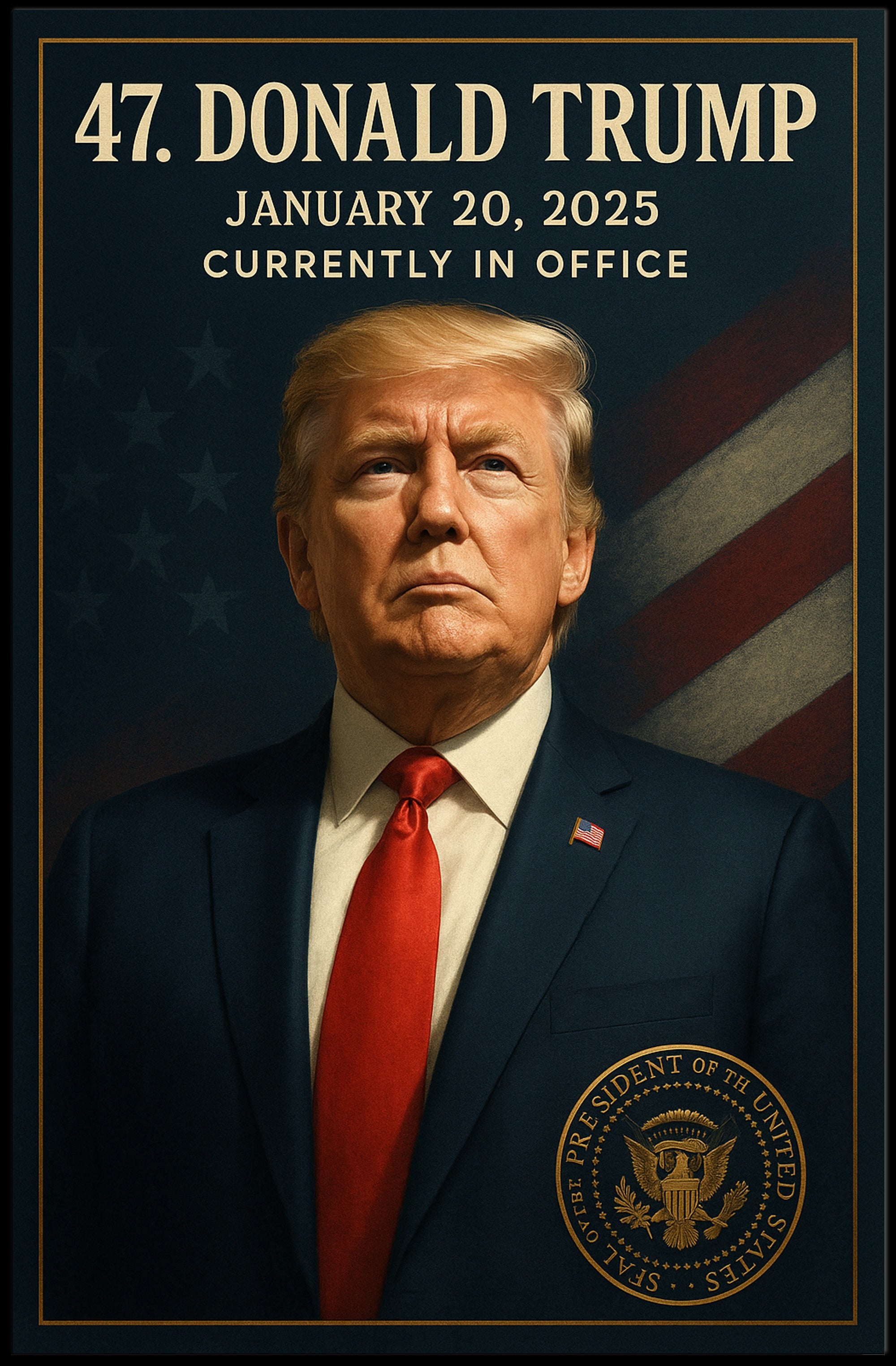 Donald Trump 47th President Political or Propaganda Poster PosterGoat