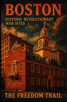Bostons Historic Revolutionary War Sites Poster