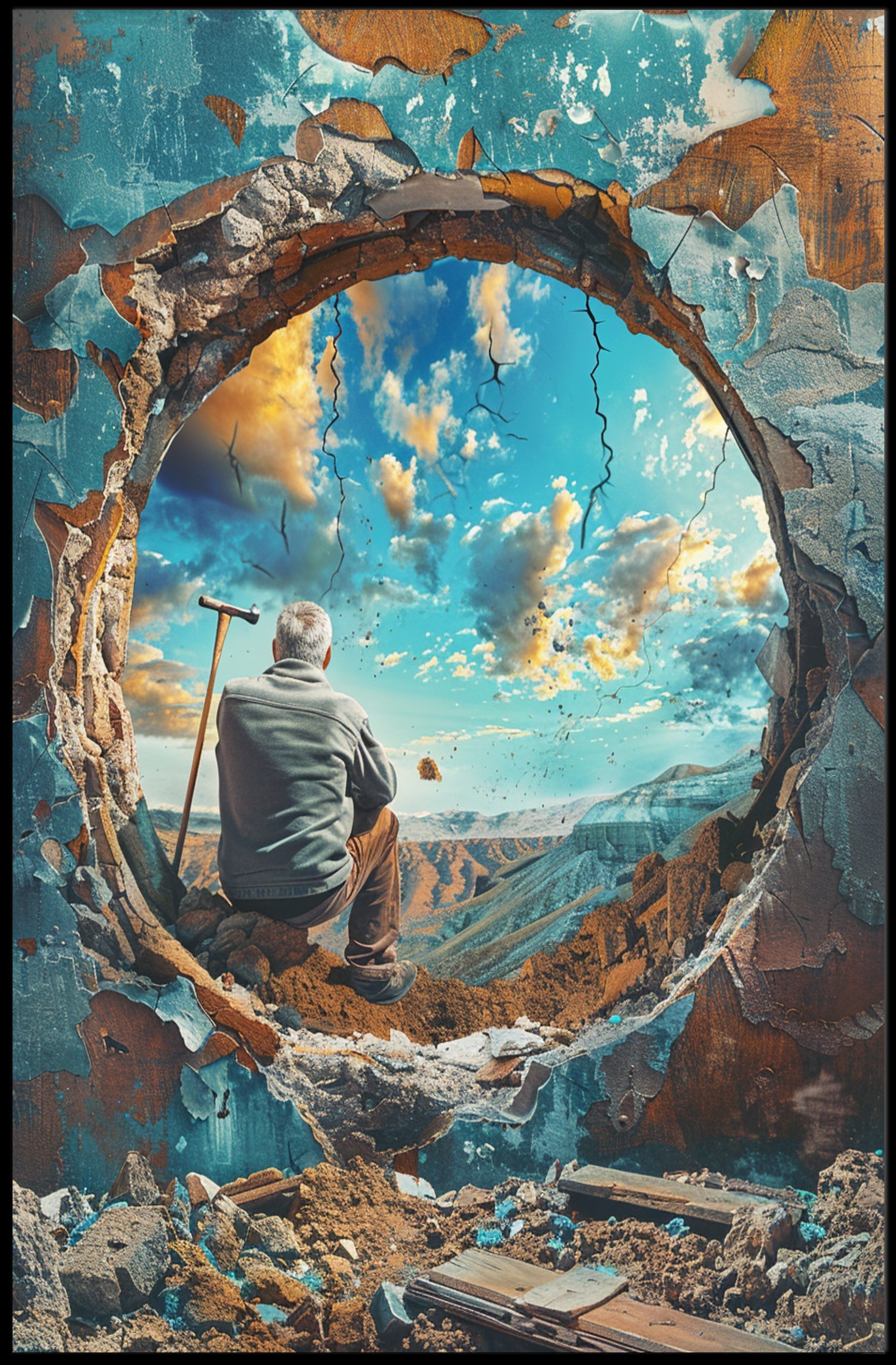 Through The Ruins Poster Art Print Decor PosterGoat