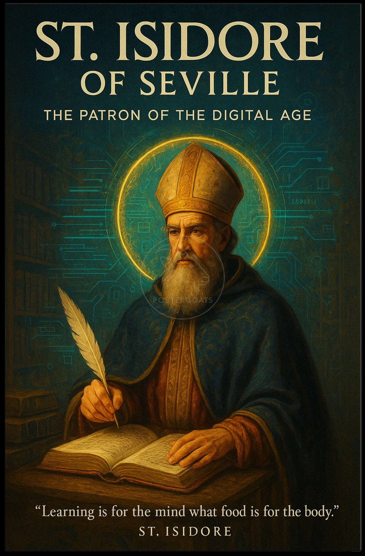St. Isidore: Digital Age Patron Educational Poster