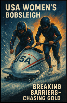 Usa WomenS Bobsleigh Breaking Poster