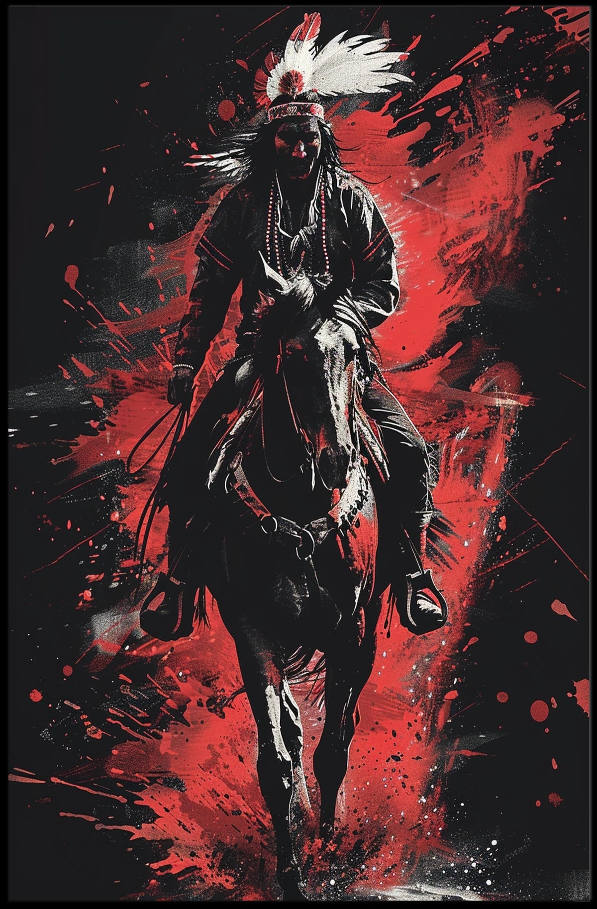Warrior On Horseback Poster
