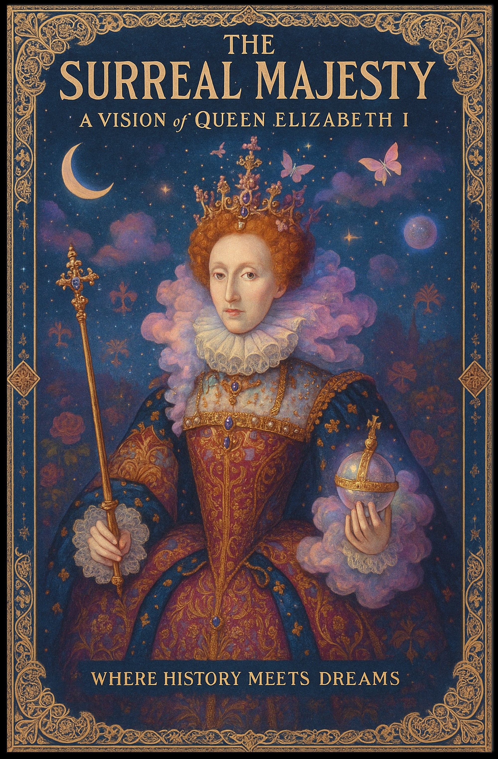The Surreal Majesty A Vision of Queen Elizabeth I Poster PosterGoat