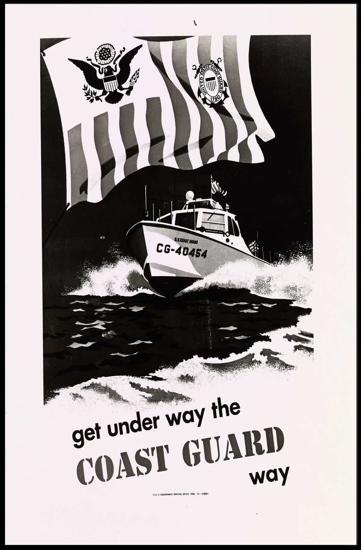 U.S. Coast Guard Vintage Military Recruitment Poster