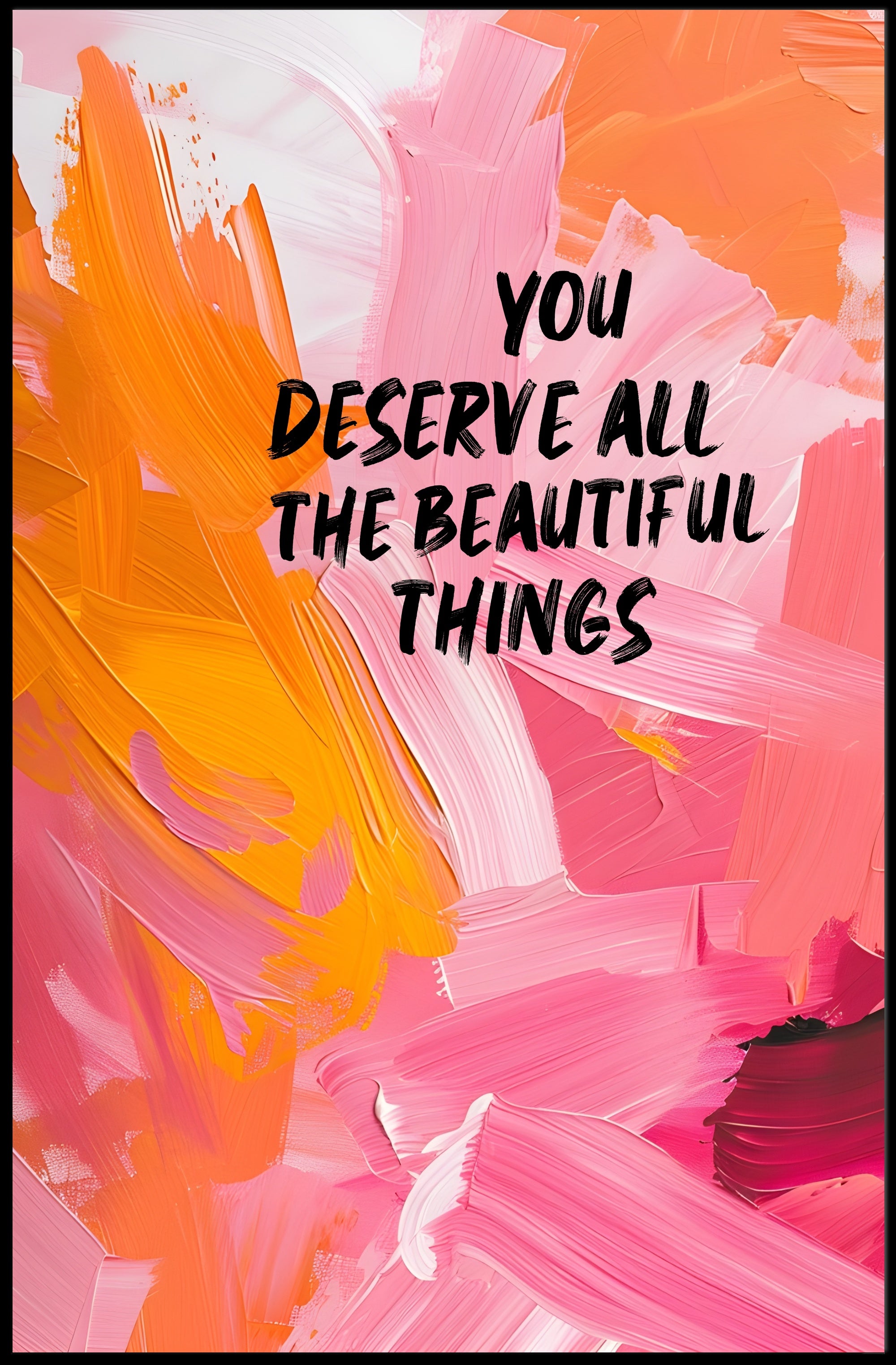 Vibrant Inspirational Art with Uplifting Brushstrokes Motivational Poster PosterGoat