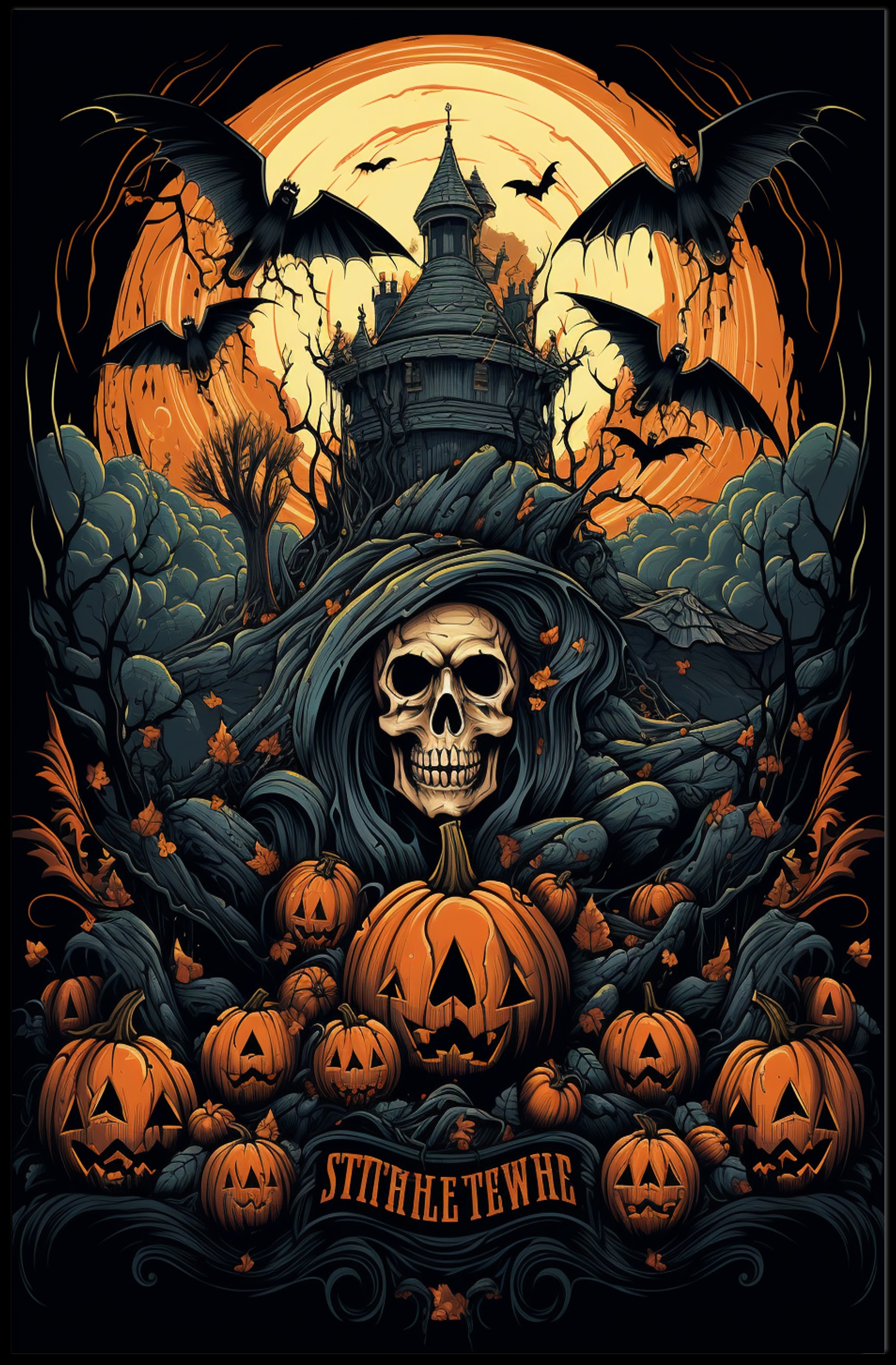 Haunted Halloween Night Poster