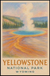 Yellowstone National Park Wyoming Poster