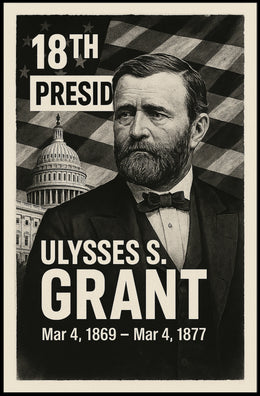Ulysses S. Grant 18th President of the United States Digital Montaje Poster