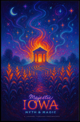 Majestic Iowa Myth Magic Poster