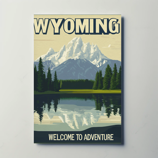 Wyoming Adventure Vintage Poster