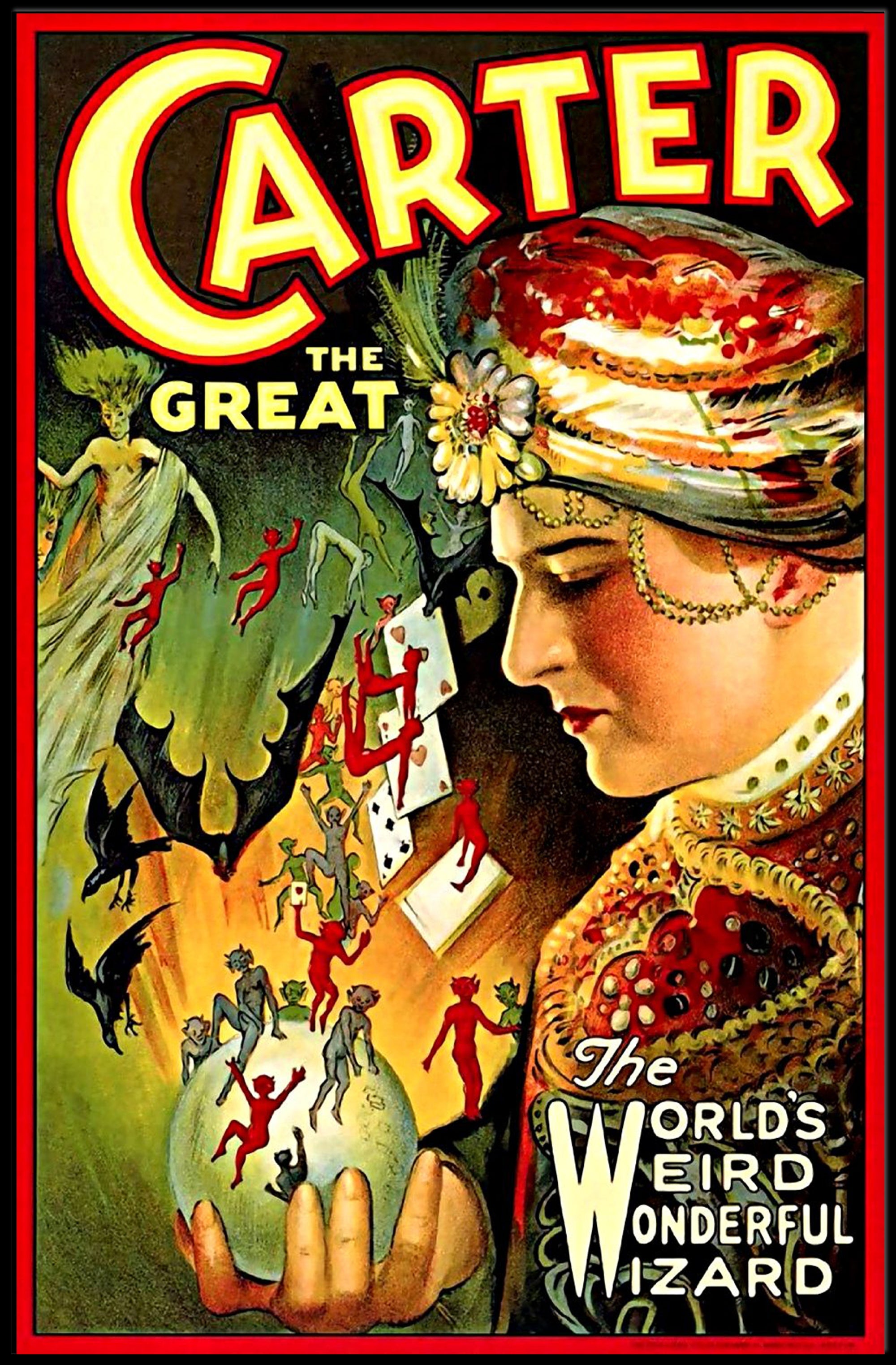 Carter the Great Magic Show Vintage Cultural Poster
