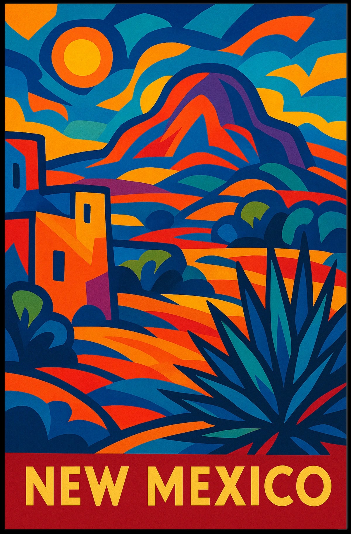 New Mexico Vibrant Landscapes Wanderlust Poster
