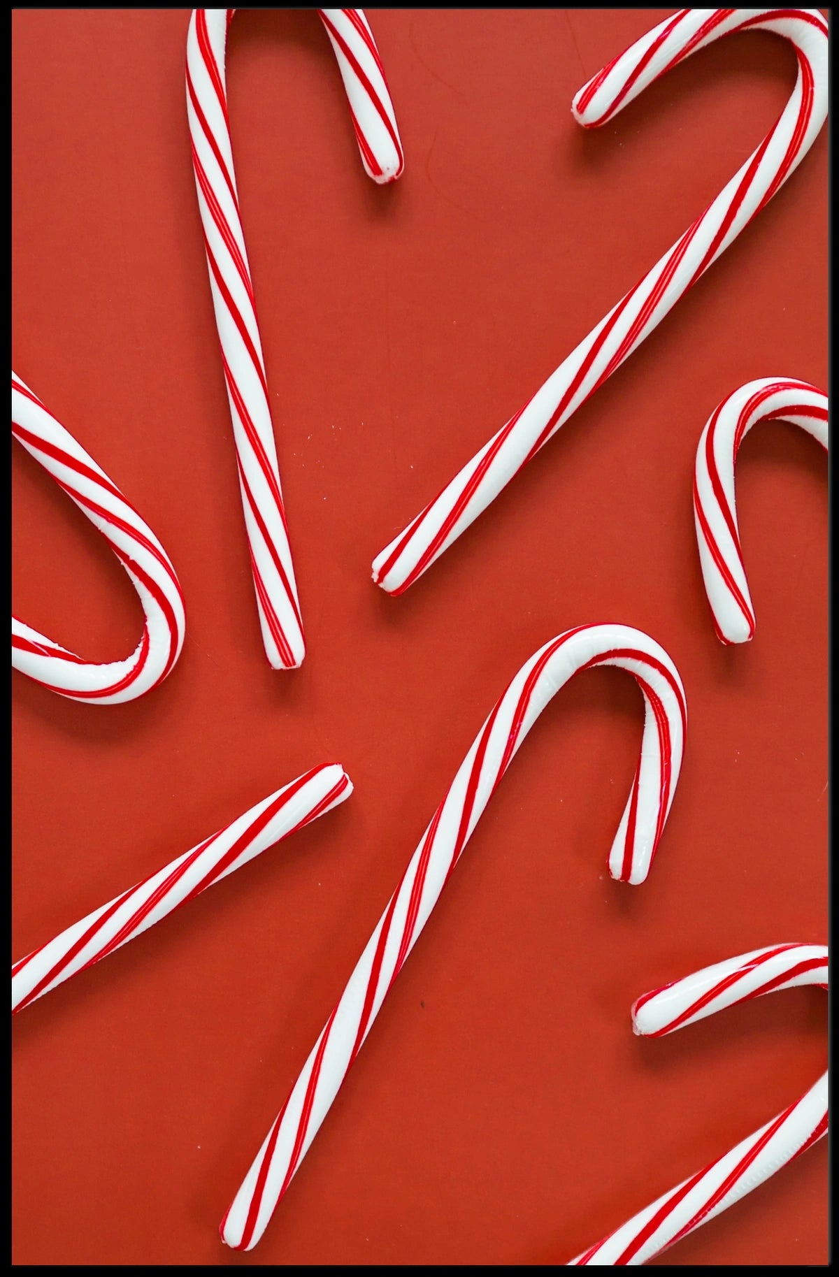 Festive Candy Cane Cheerful Holiday Abstract Artistic Poster