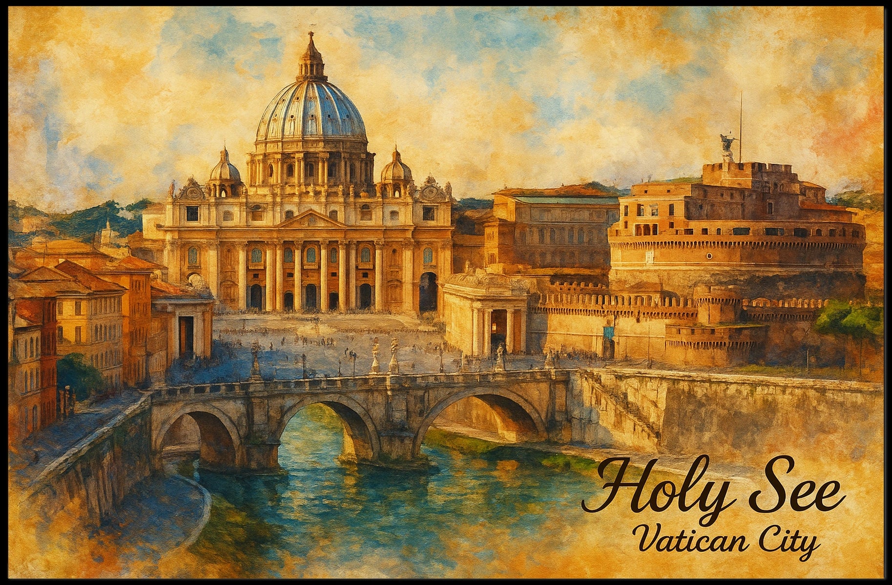 Holy See Vatican City Travel Photography Realism Poster
