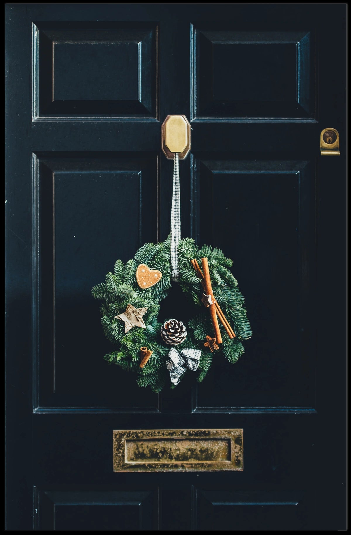 Christmas Wreath Holiday Spirit Artistic Poster