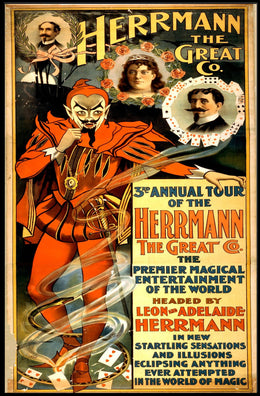 Herrmann the Great Co. Vintage Magic Illusion Show Poster