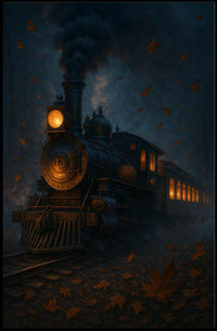 Autumn Train Journey Poster