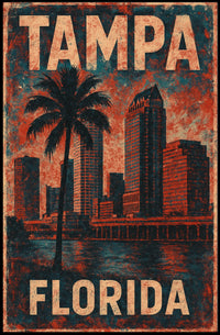 Tampa Vintage Travel Art Deco Decor Poster
