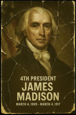 James Madison 4th President of the United States Damaged Photograph Poster