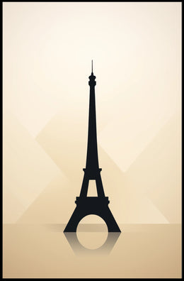Eiffel Tower Silhouette Minimalist Paris Travel Art Poster