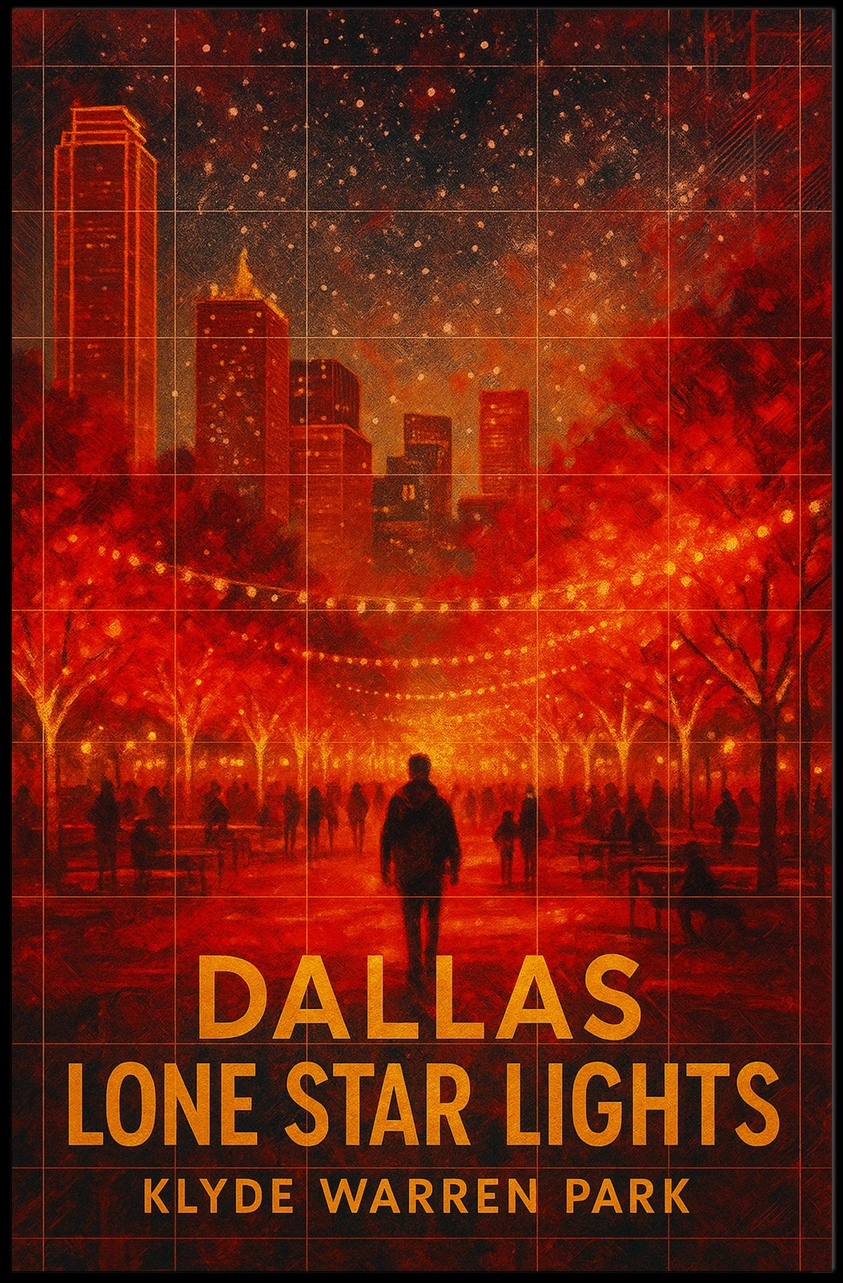 Dallas Lone Star Lights Poster