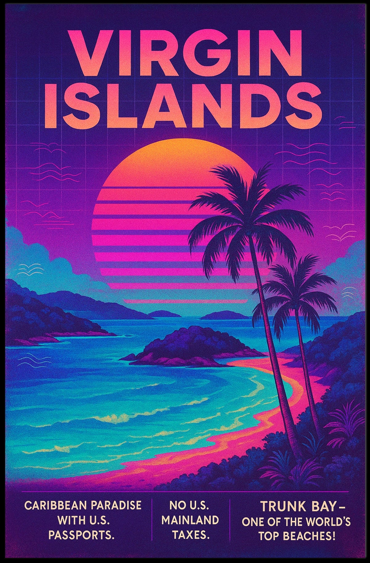 Virgin Islands Caribbean Paradise Poster