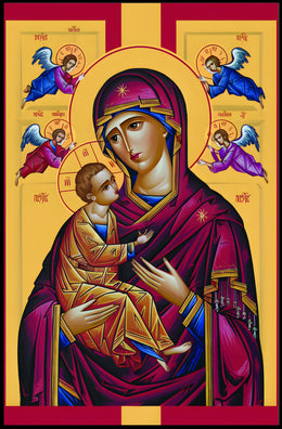Iconic Representation of Mary and Child Poster