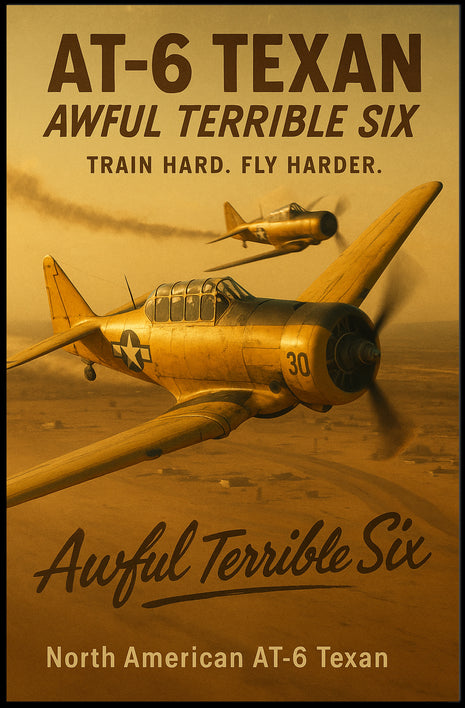 North American AT-6 Texan WWII Aircraft Heritage Poster