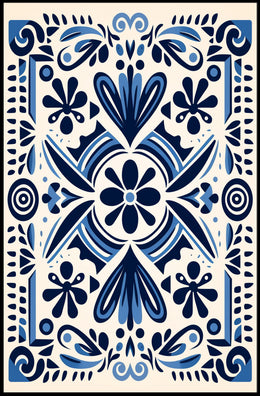 Ornate Floral Design Poster