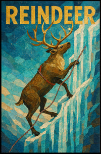 Majestic Reindeer Adventure Animal Poster