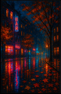 Autumn Night in the City Poster