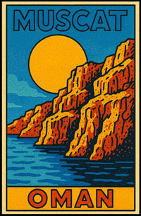 Muscat, Oman Scenic Travel Poster