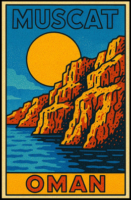 Muscat, Oman Scenic Travel Poster