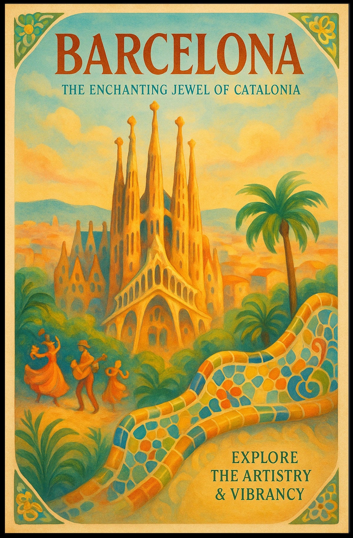 Barcelona The Enchanting Jewel of Catalonia Poster