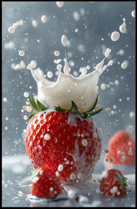 Strawberry Splash Poster PosterGoat