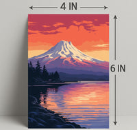 Tranquil Mountain Sunset Poster PosterGoat
