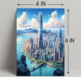 Skyline Of Modern Metropolis Modern Poster