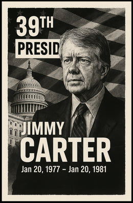 Jimmy Carter 39th President of the United States Digital Montaje Poster