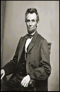 Abraham Lincoln Side Profile Sepia Poster Art Print PosterGoat
