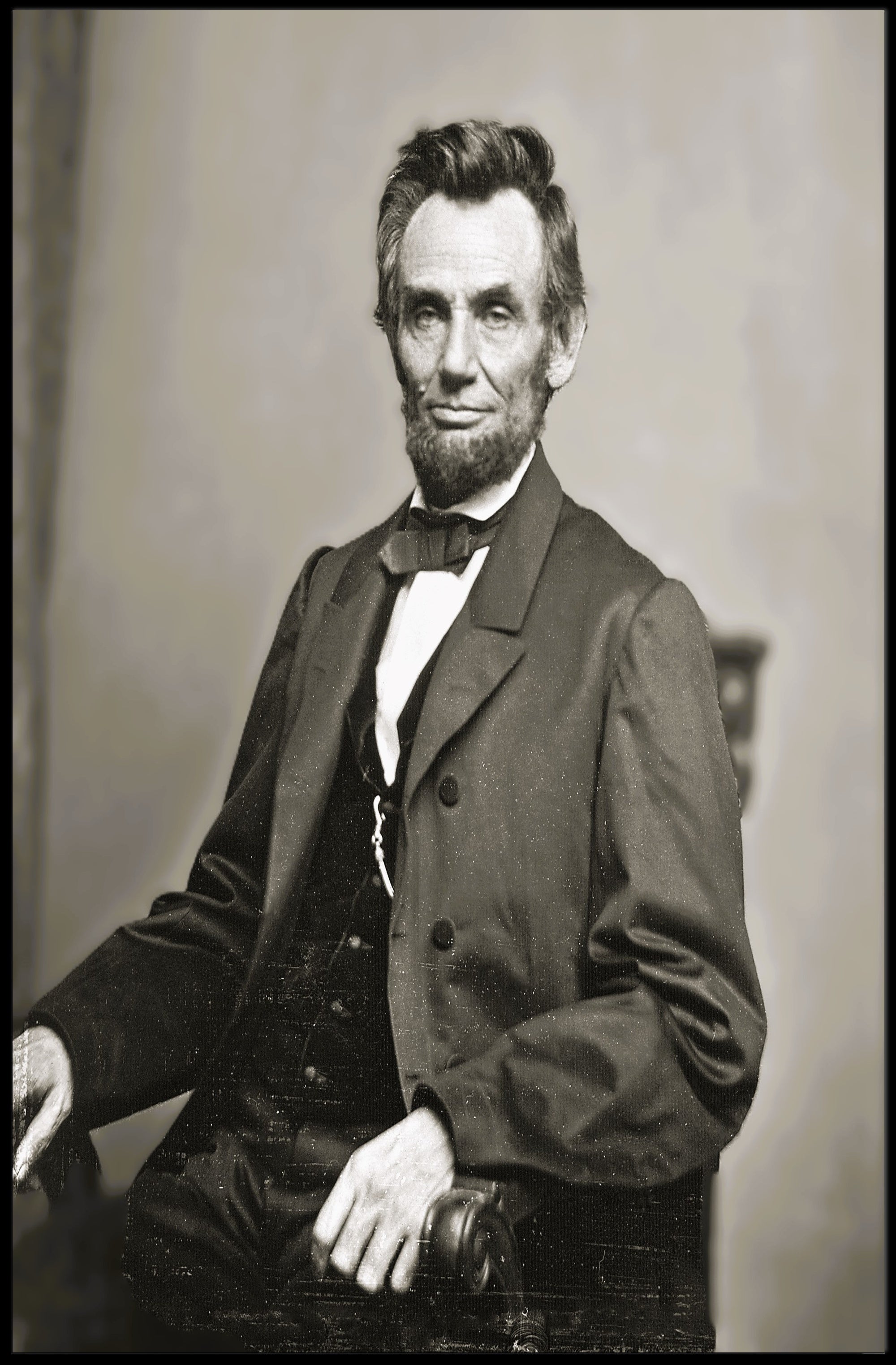 Abraham Lincoln Side Profile Sepia Poster Art Print PosterGoat