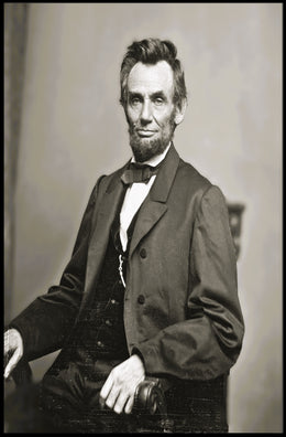 Abraham Lincoln Side Profile Sepia Poster Art Print PosterGoat