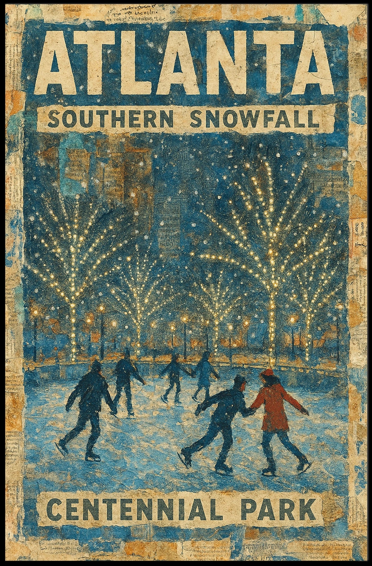 Atlanta Southern Snowfall Poster