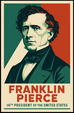 Franklin Pierce Patriotic Art Poster Historical Presidential Poster