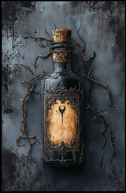 Stylized Gothic Bottle Design Abstract, Artistic, or Pop Culture Poster