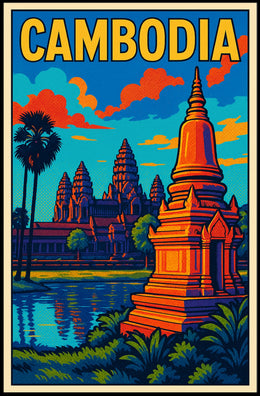 Cambodia Travel Poster