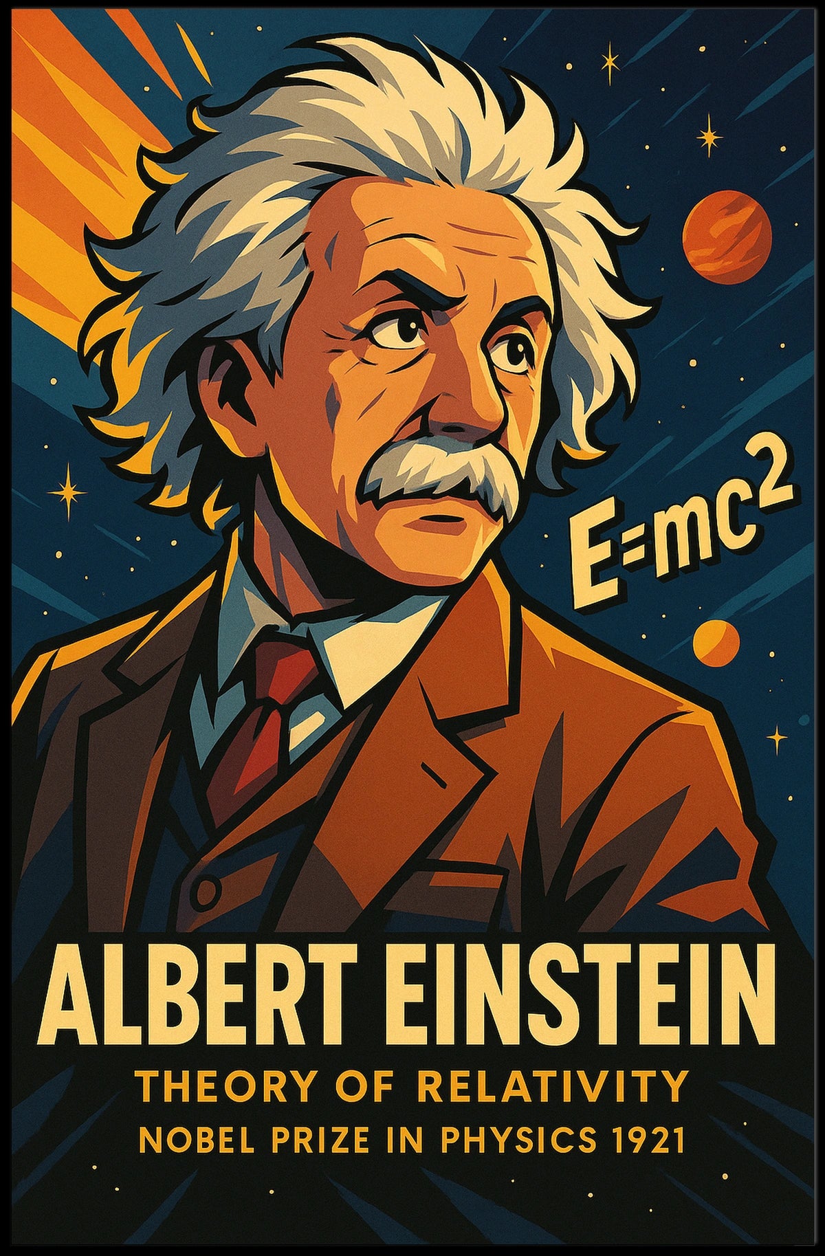 Albert Einstein Theory Of Relativity Poster