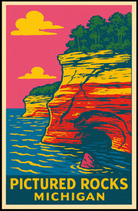 Pictured Rocks, Michigan Poster