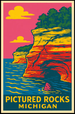 Pictured Rocks, Michigan Poster